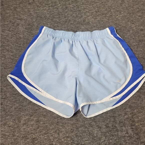 Nike Dri-fit Women’s AthleticTrack Running Shorts Size L Blue White Color - Picture 1 of 8